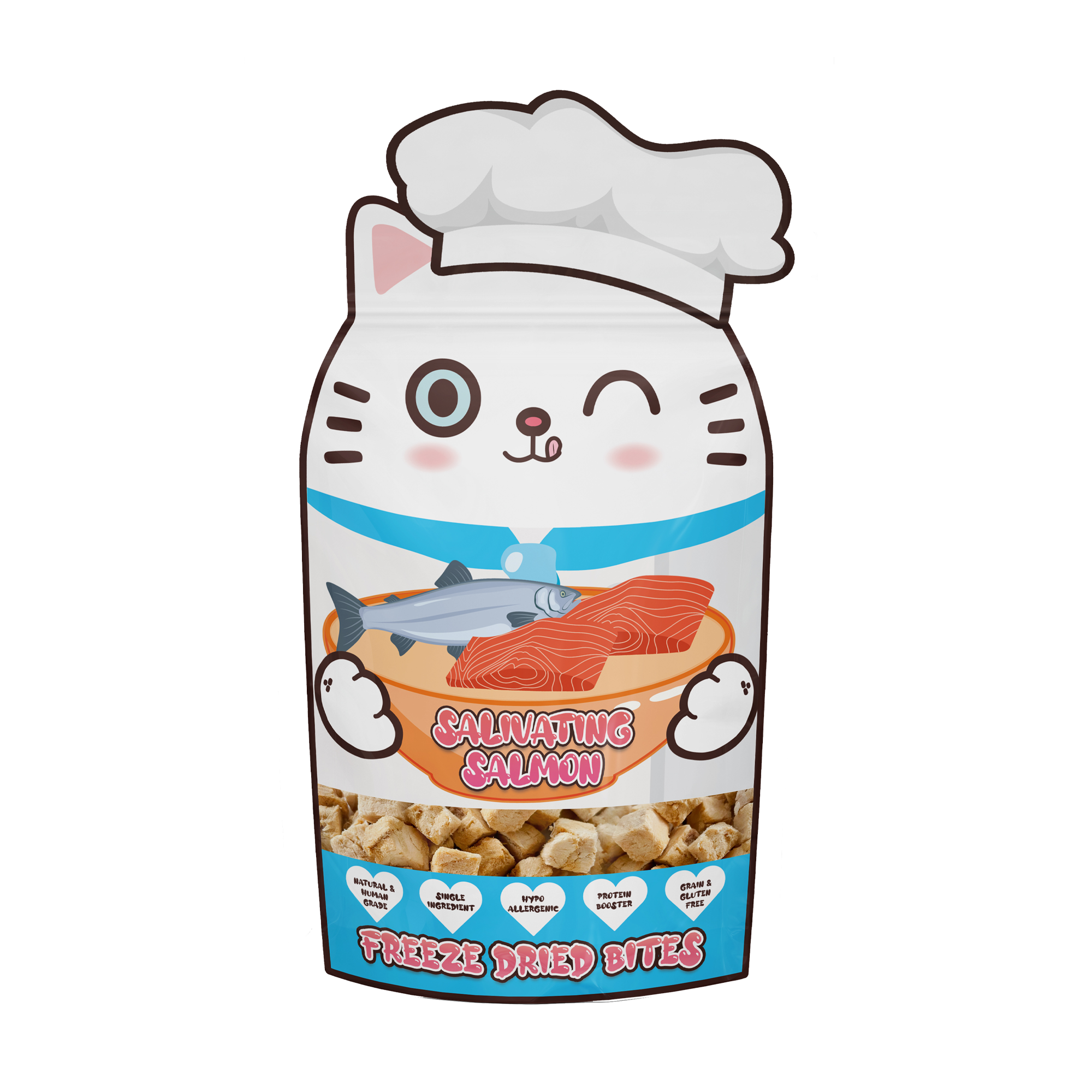 Jollycat Cat 30g Salivating Salmon Freeze Dried Bites Cat Treat