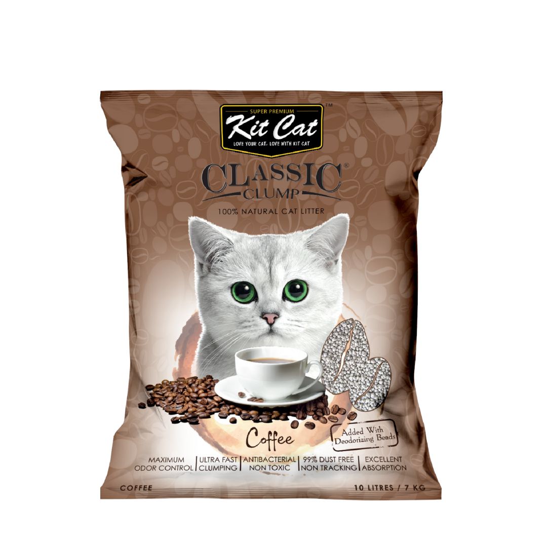 Kit Cat 10l Classic Clump Coffee Cat Litter