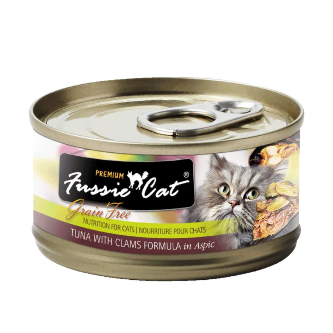 Fussie Cat Black Label 80g Tuna With Clams Wet Cat Food In Aspic