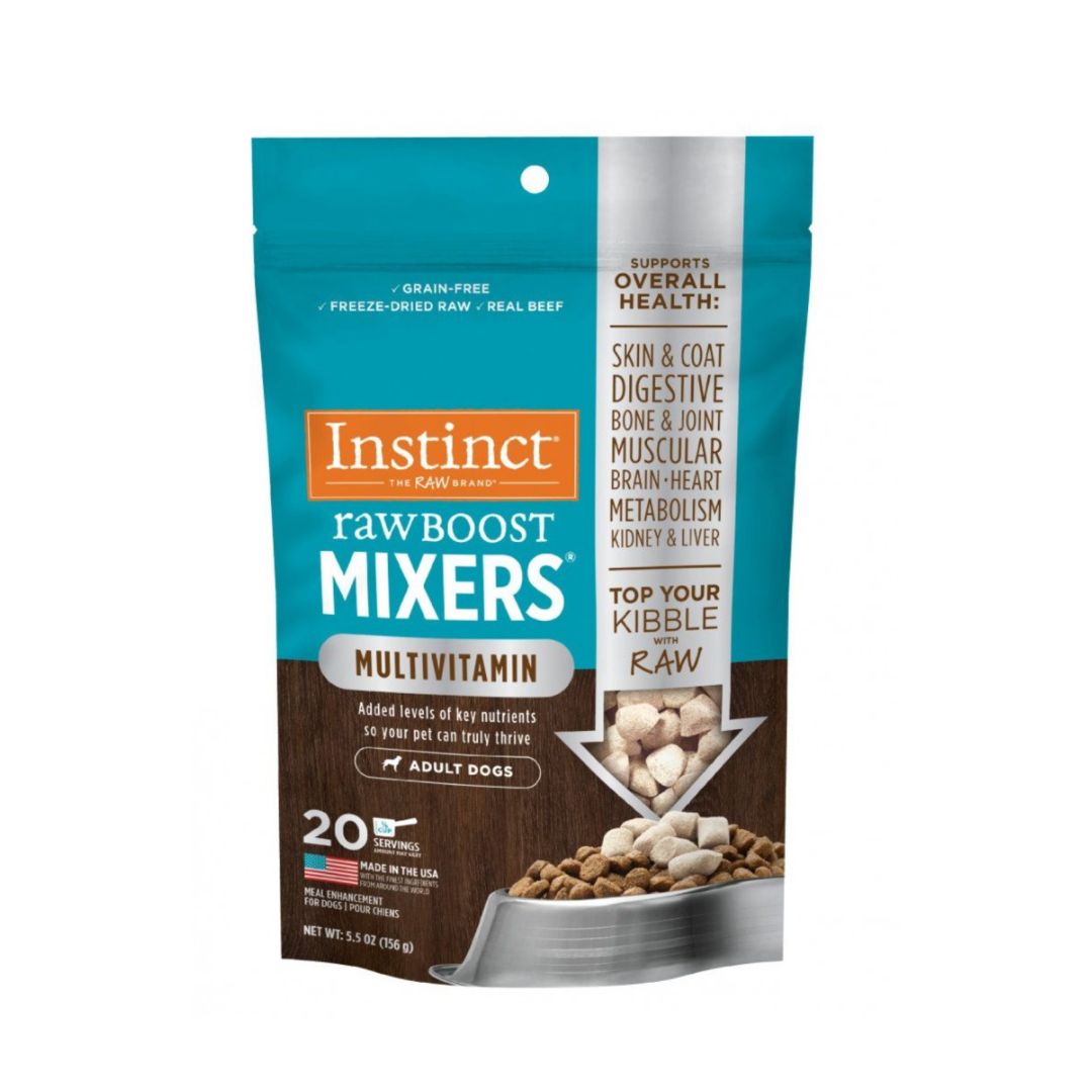 (exp: Mar'25) Instinct Dog 5.5oz Raw Boost Mixers Freeze Dried Adult Multivitamin Dog Food Topper