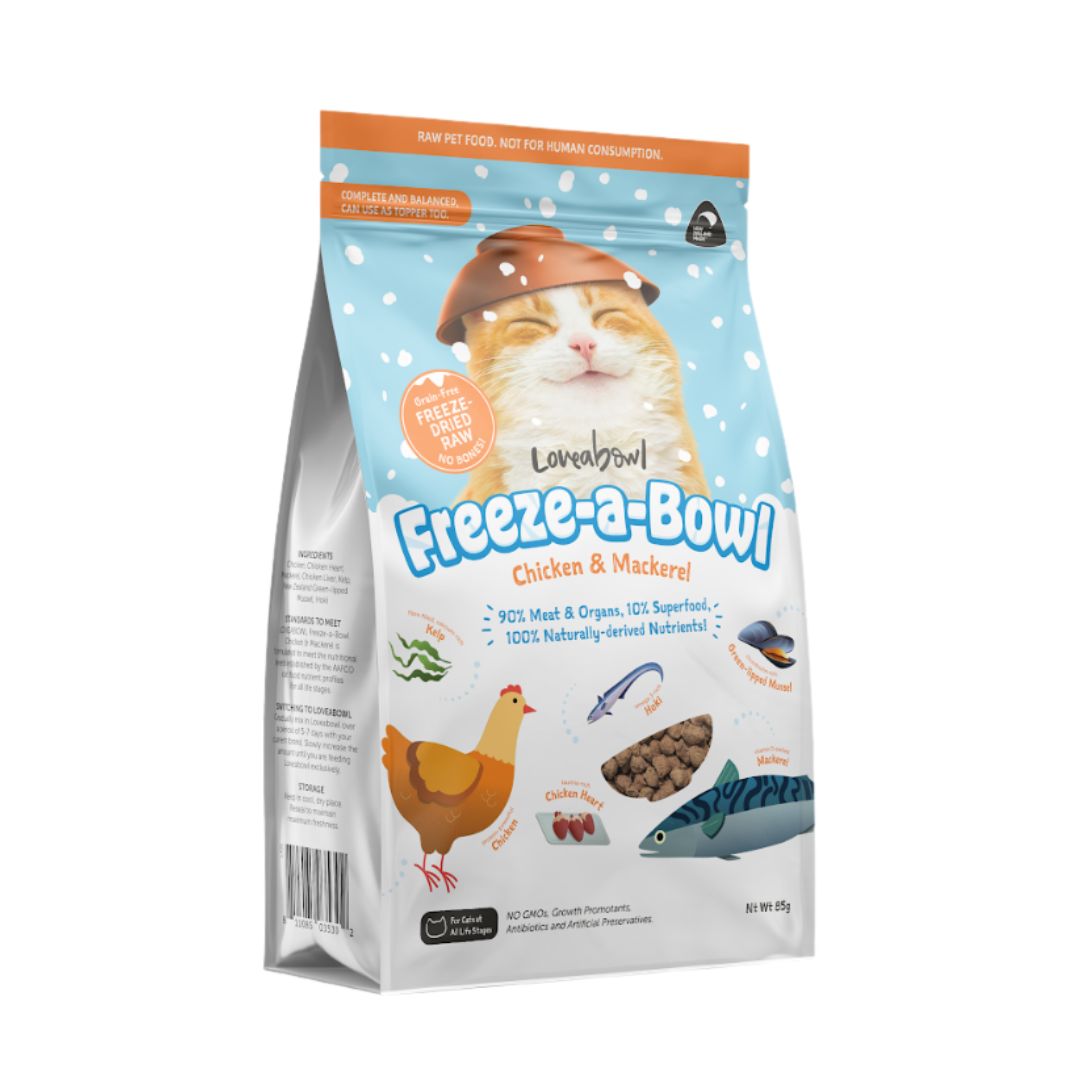 Loveabowl Cat Freeze A Bowl 85g Chicken & Mackerel Dry Cat Food