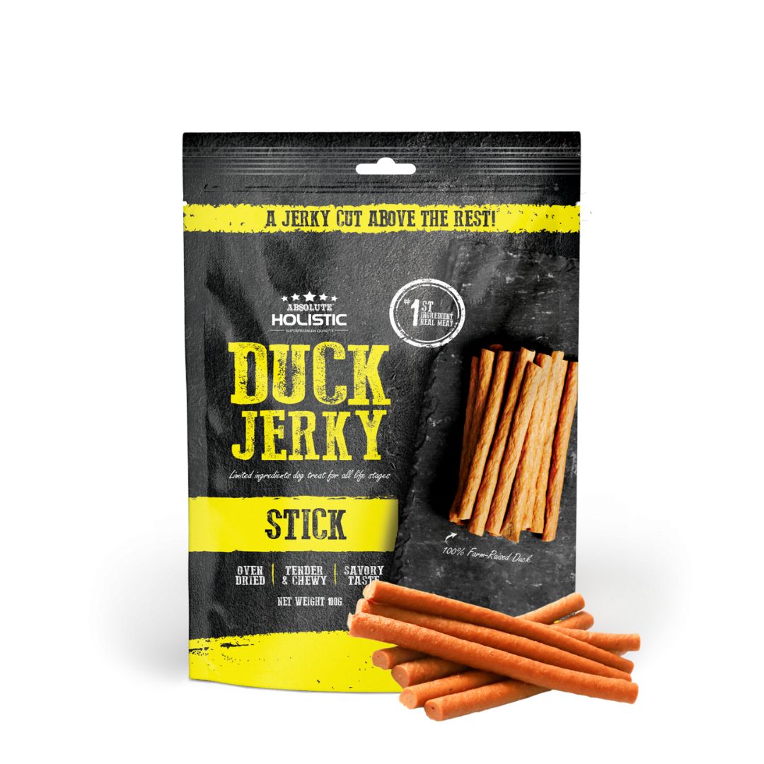 Absolute Holistic Dog 100g Jerky Duck Stick Dog Treat