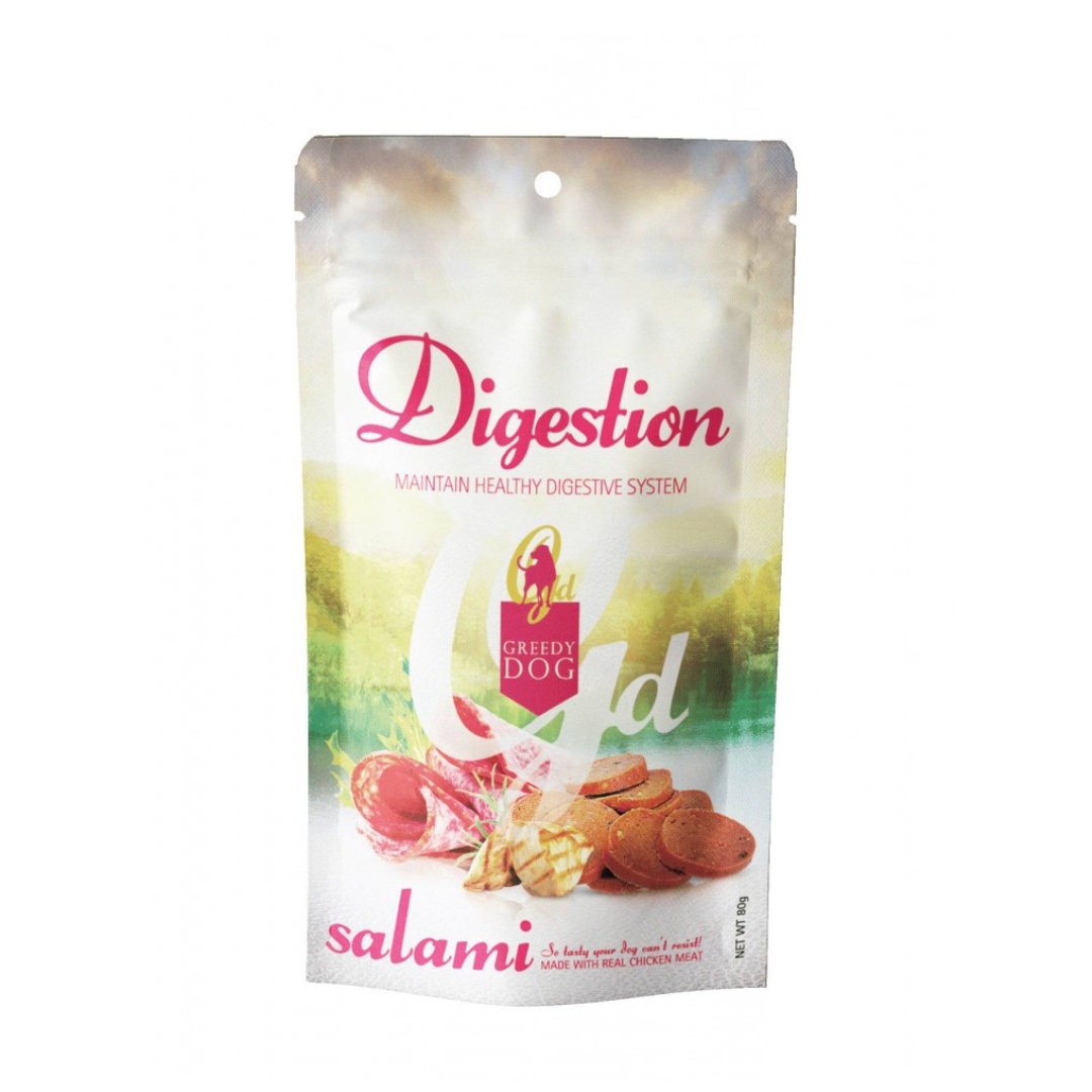 Greedy Dog Digestion 80g Salami Formula Dog Treat