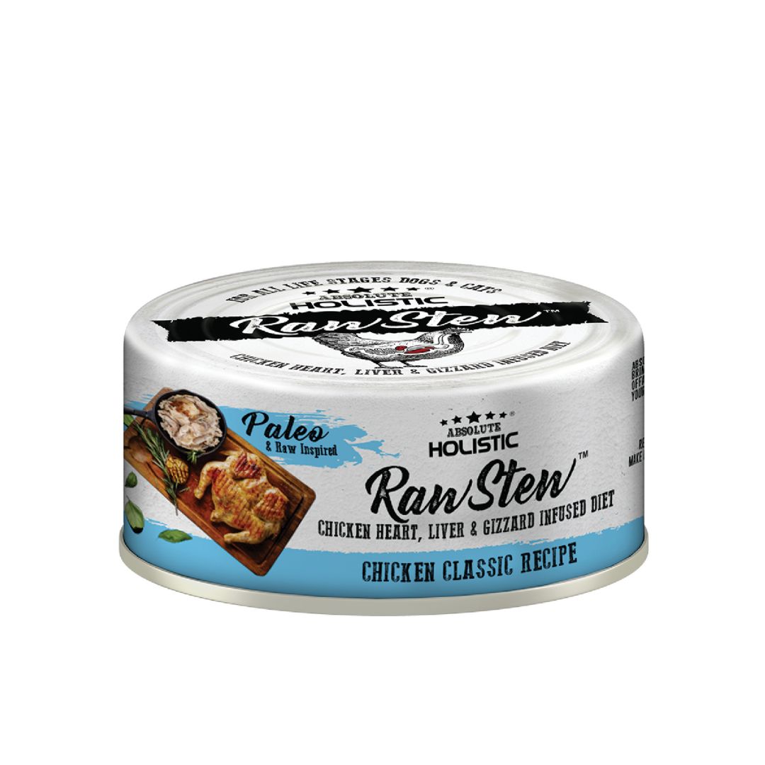 Absolute Holistic Rawstew 80g Chicken Classic Wet Food For Cats And Dogs