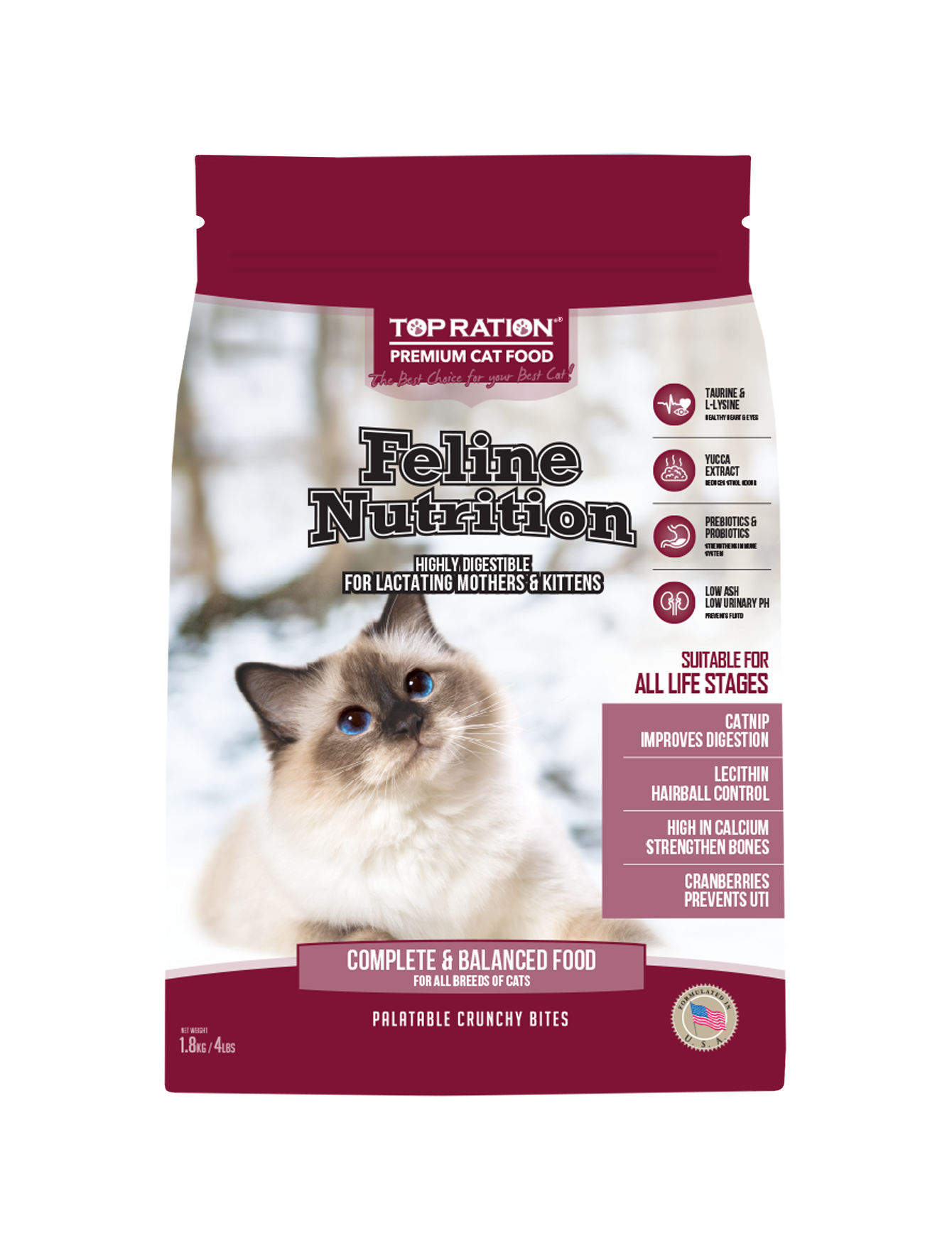 Top Ration Cat 1.8 Kg Feline Nutrition Cat Dry Food Singapore s Pet Store Perromart SG PerroMart SG