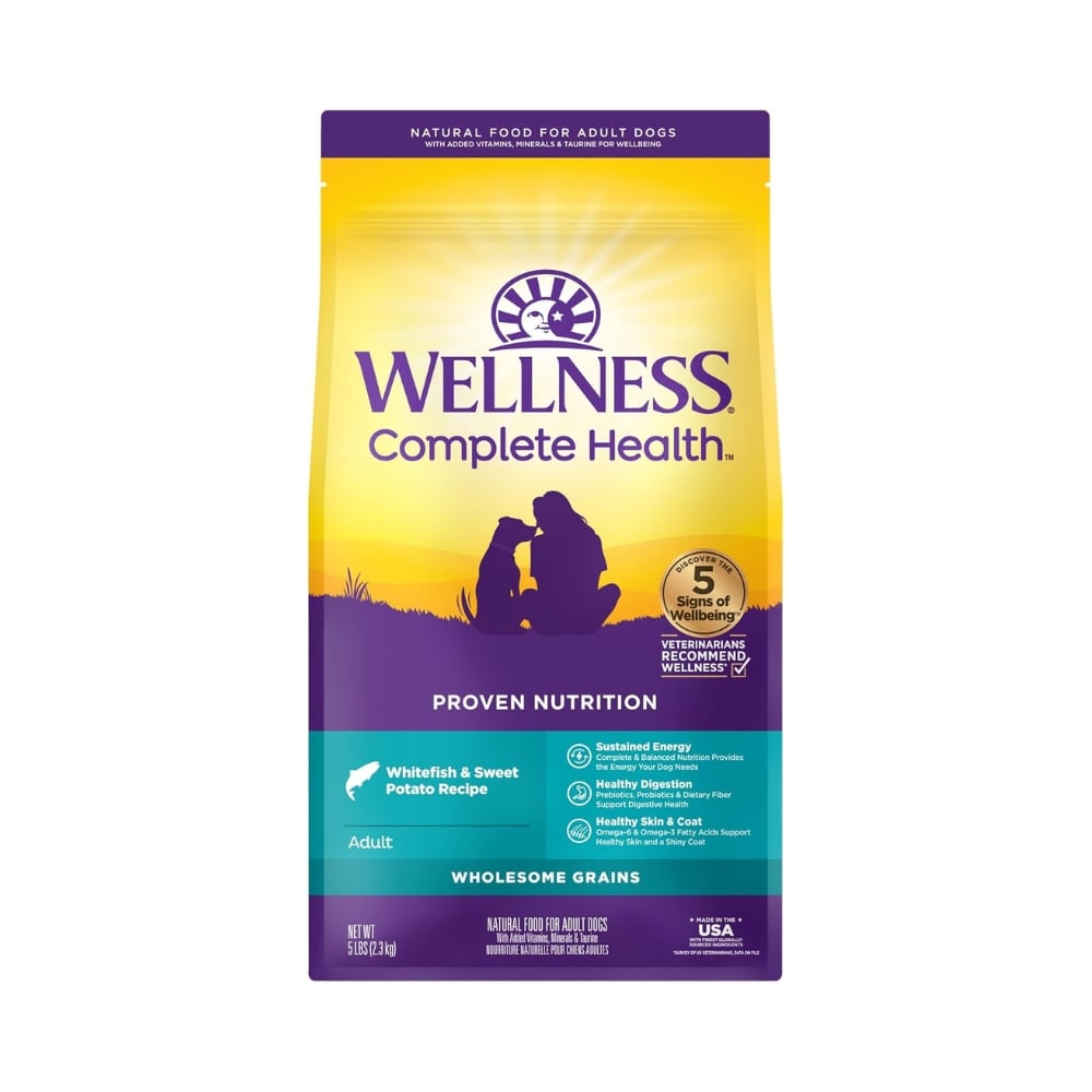 Wellness Dog 2.3kg (5lb) Complete Health Whitefish & Sweet Potato Dry Dog Food
