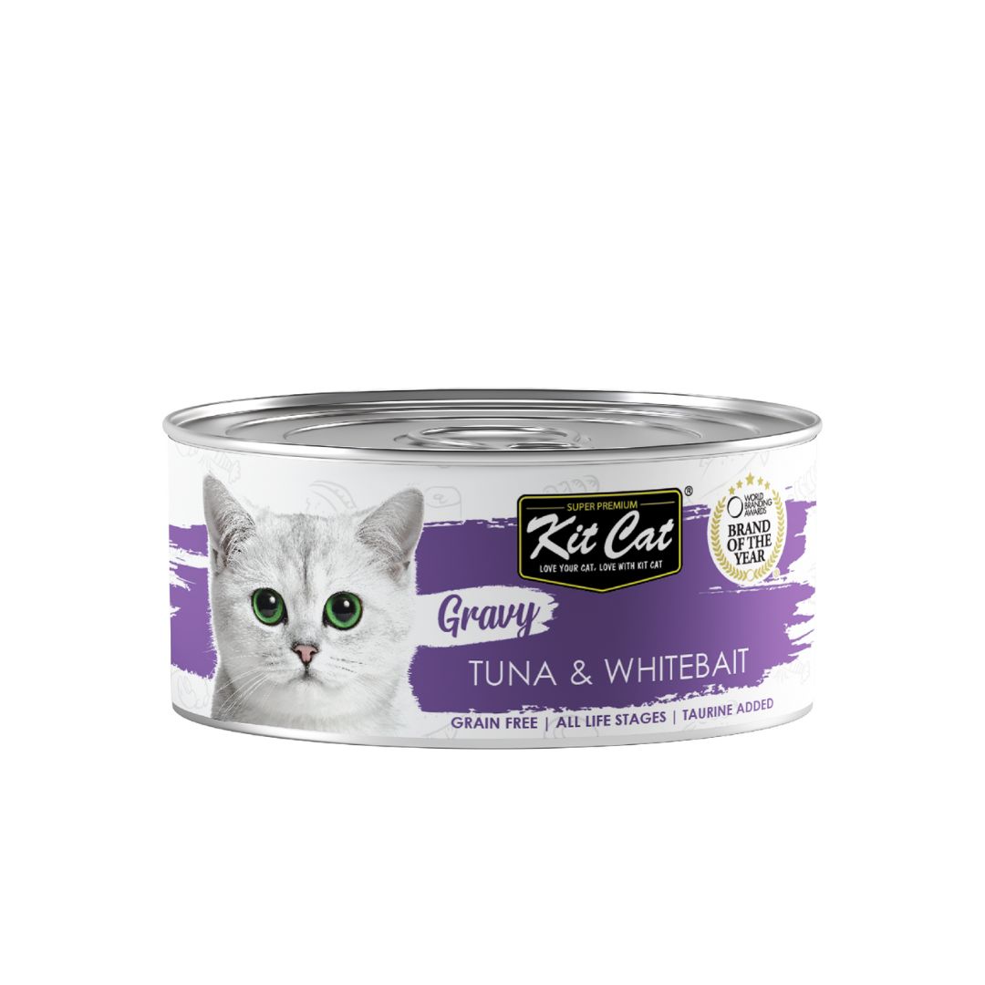 Kit Cat 70g Gravy Canned Tuna & Whitebait Wet Cat Food