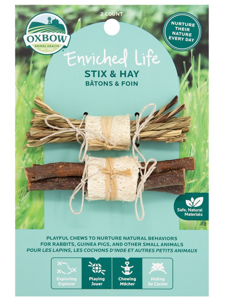 Oxbow Enriched Life Stix And Hay For Small Pets