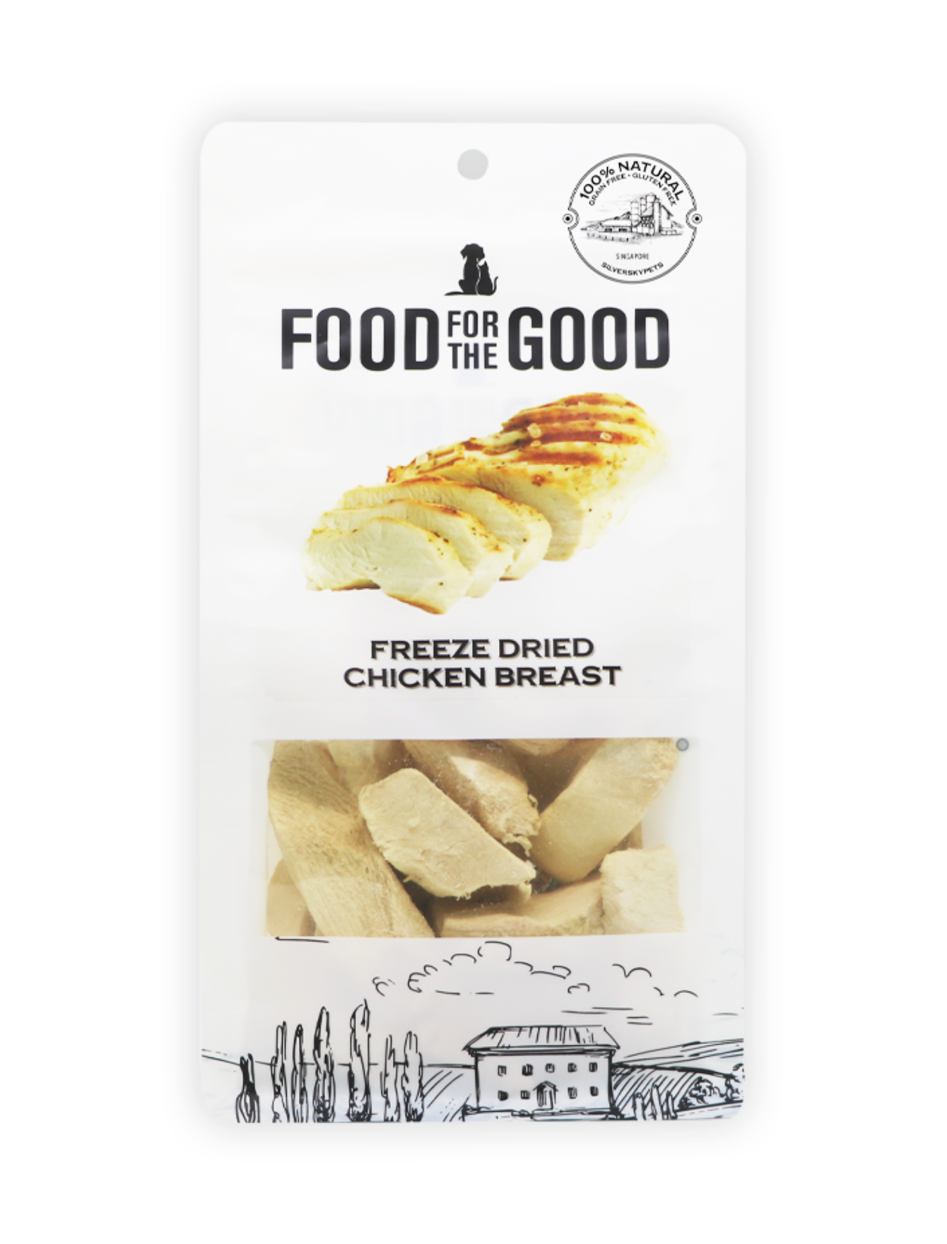 Food For The Good Freeze Dried Chicken Breast Dog & Cat Treats 70g