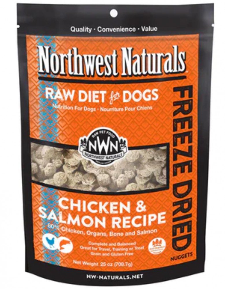 Northwest Naturals Chicken & Salmon Freeze Dried Raw Diet Dog Nuggets 12oz