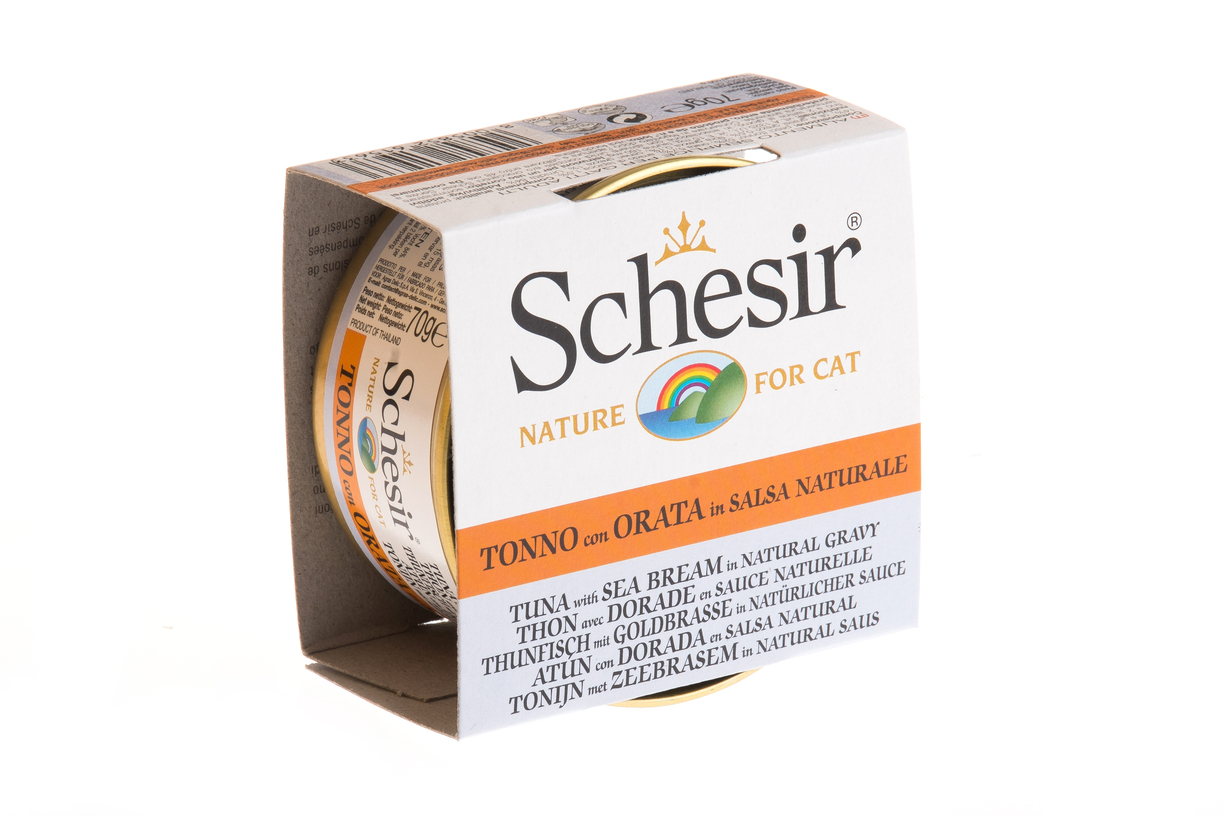 Schesir Cat 70g Tuna With Seabream In Natural Gravy Wet Cat Food
