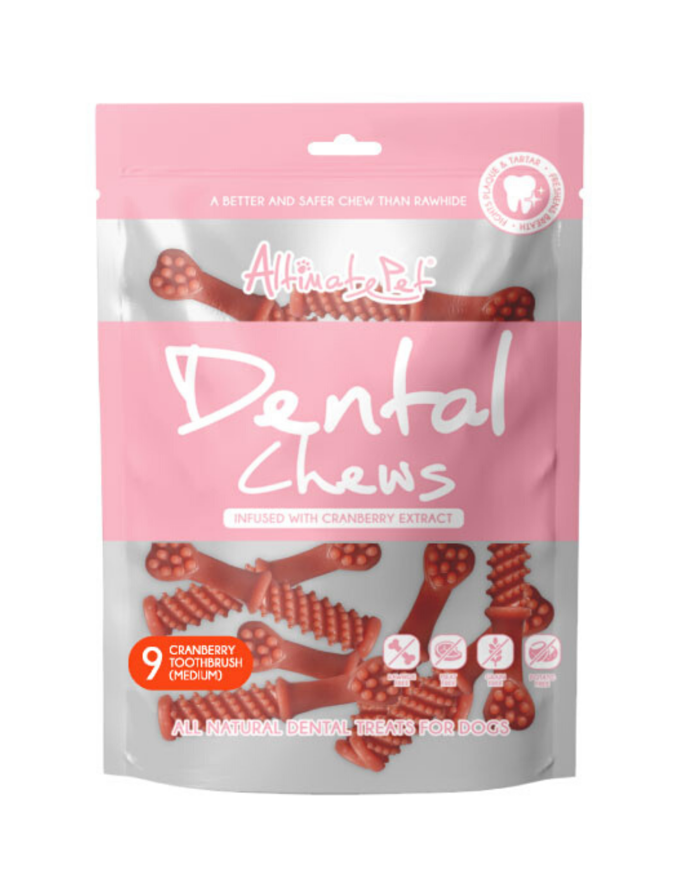 Altimate Pet Dental Chew – Toothbrush Cranberry 150g - Medium