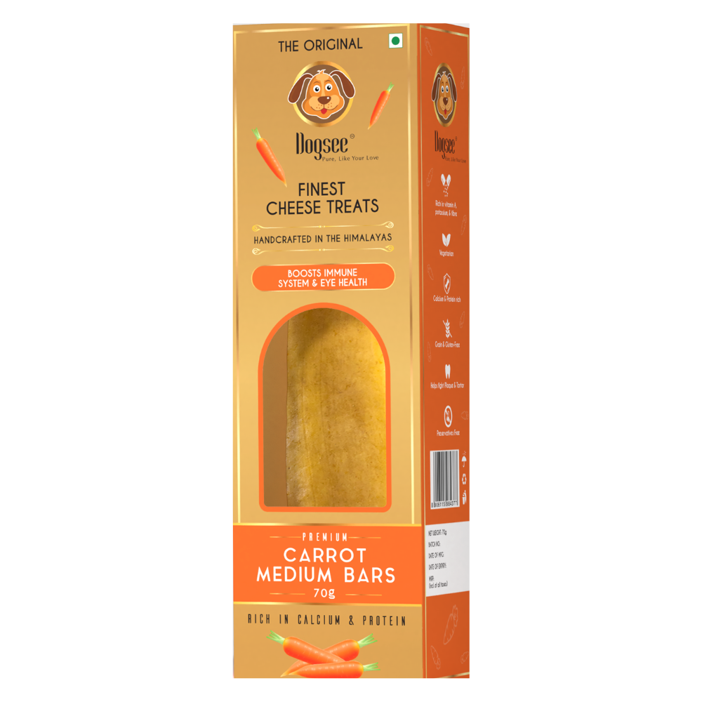 Dogsee Dental Chew Singles Medium Long-lasting Carrot 70g For Medium Dogs