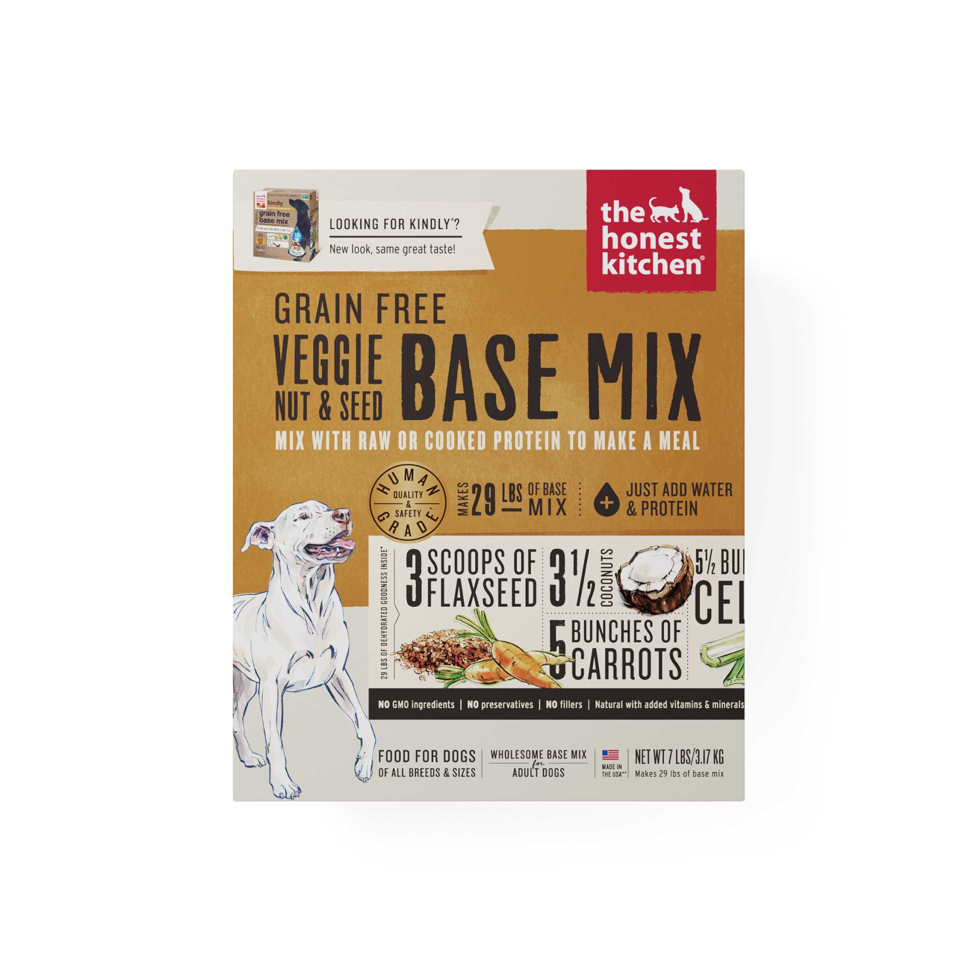 The Honest Kitchen Dog 7lbs Dehydrated Veggie, Nut & Seed Grain Free Dry Dog Food