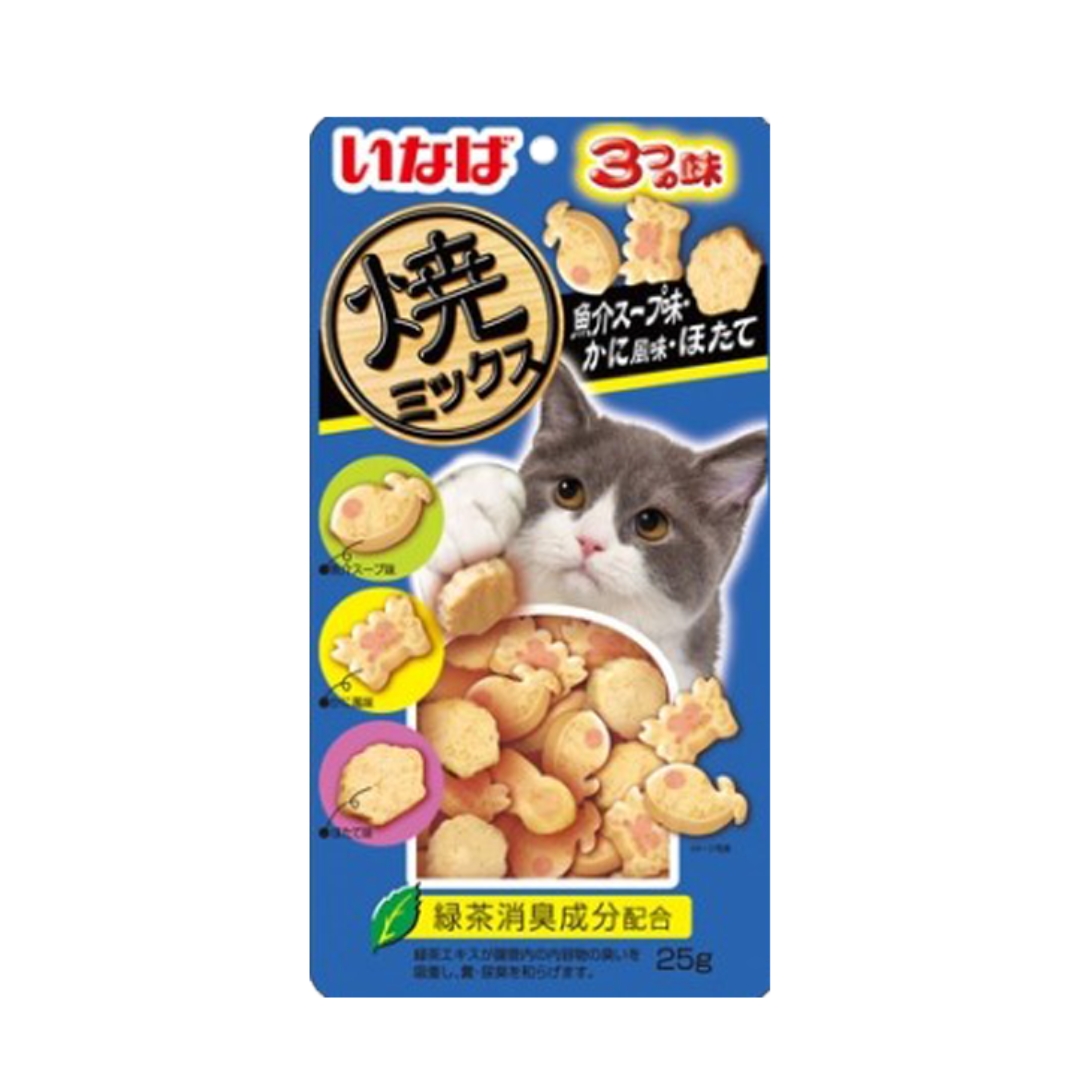 Ciao Soft Bits 25g Mix Tuna & Chicken With Dried Bonito Seafood & Crab Cat Treat