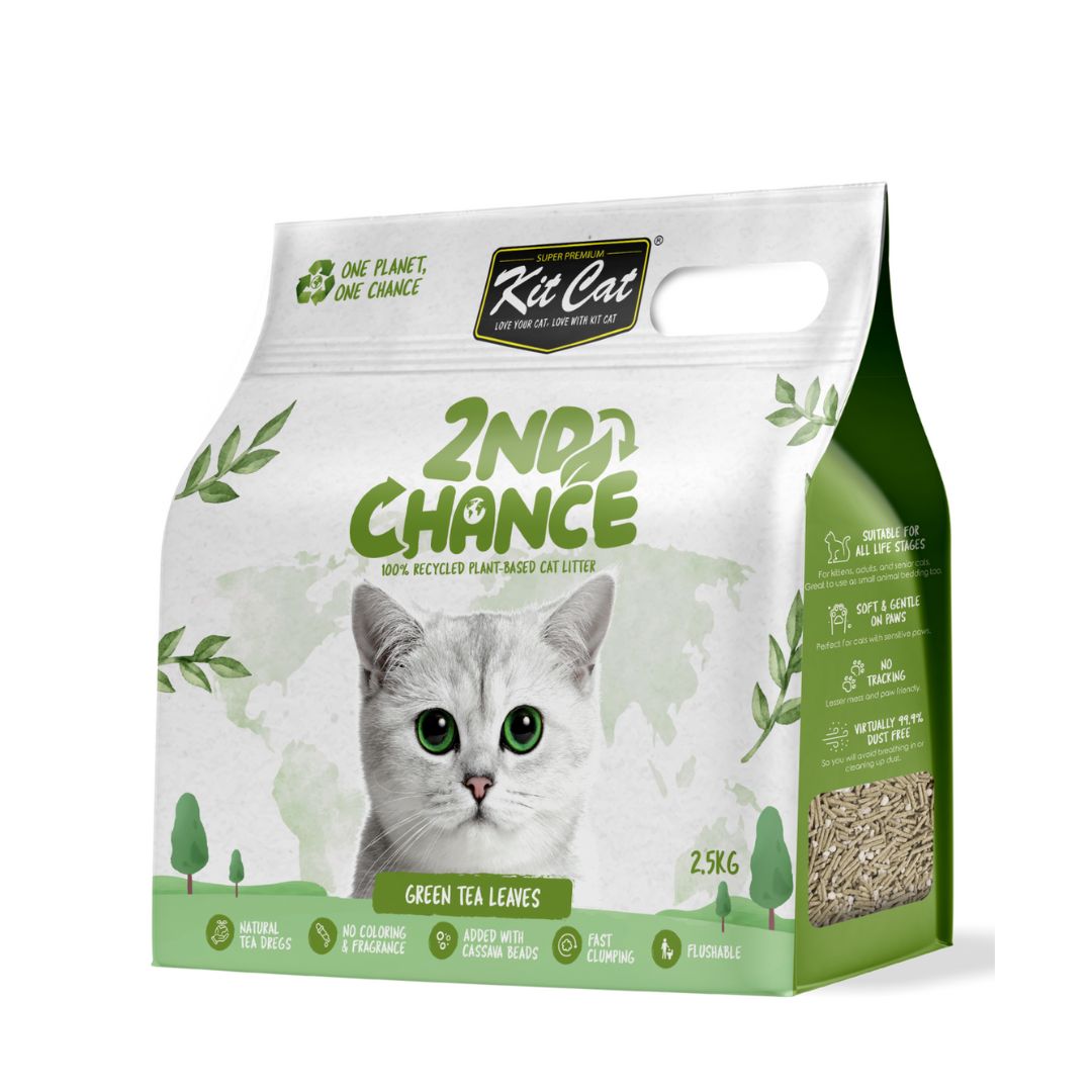 Kit Cat 2nd Chance 7l Green Tea Leaves Cat Litter