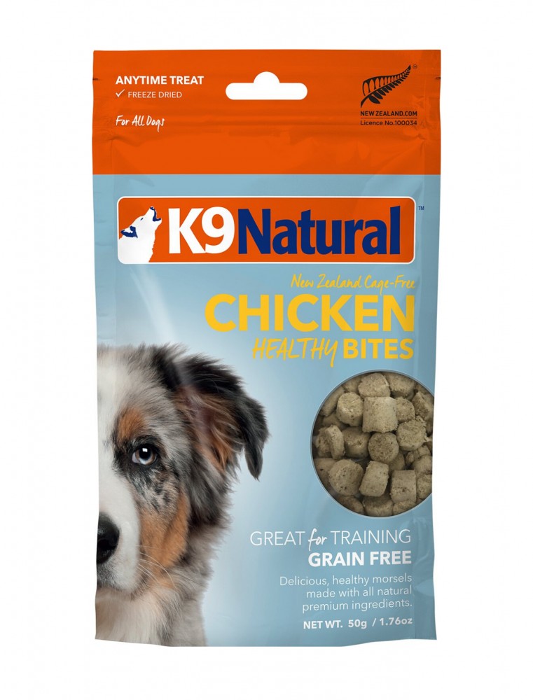 K9 Natural Dog Freeze Dried 50g Chicken Healthy Bites Dog Treats