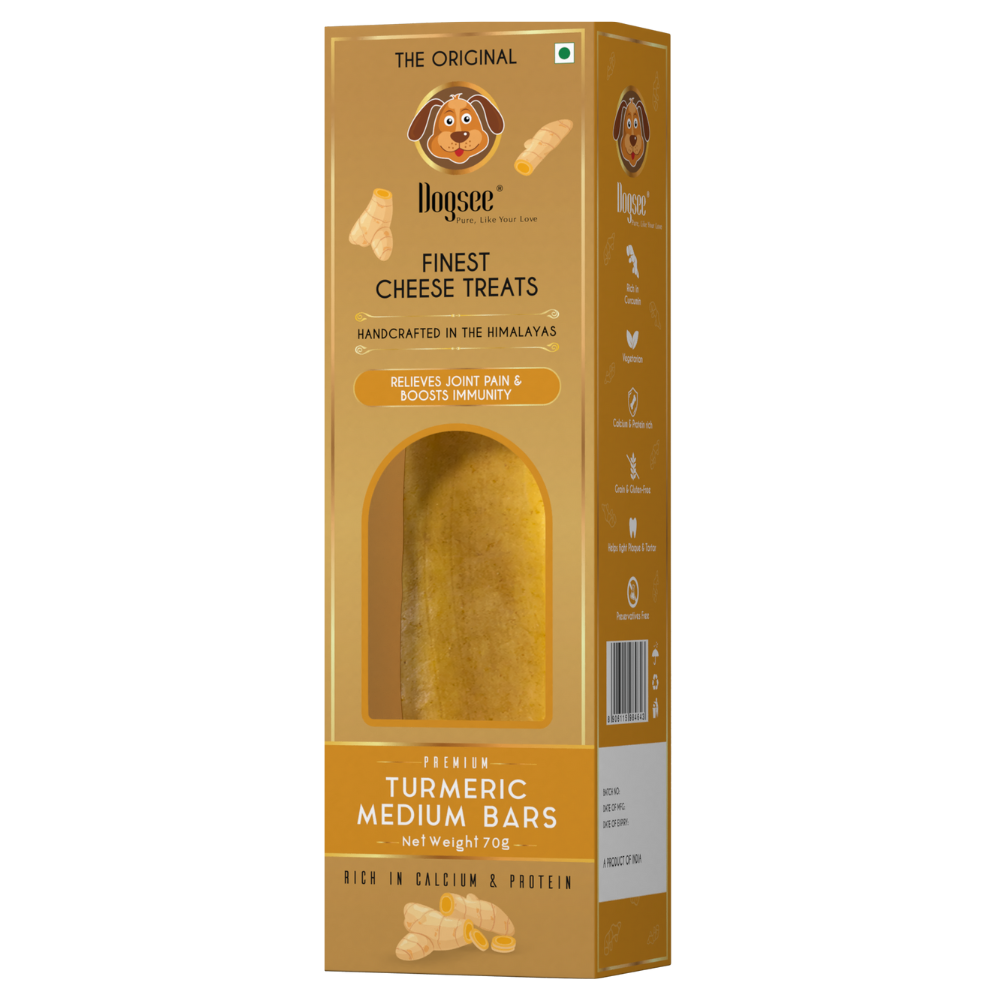 Dogsee Dental Chew Singles Medium Long-lasting Tumeric 70g For Medium Dogs