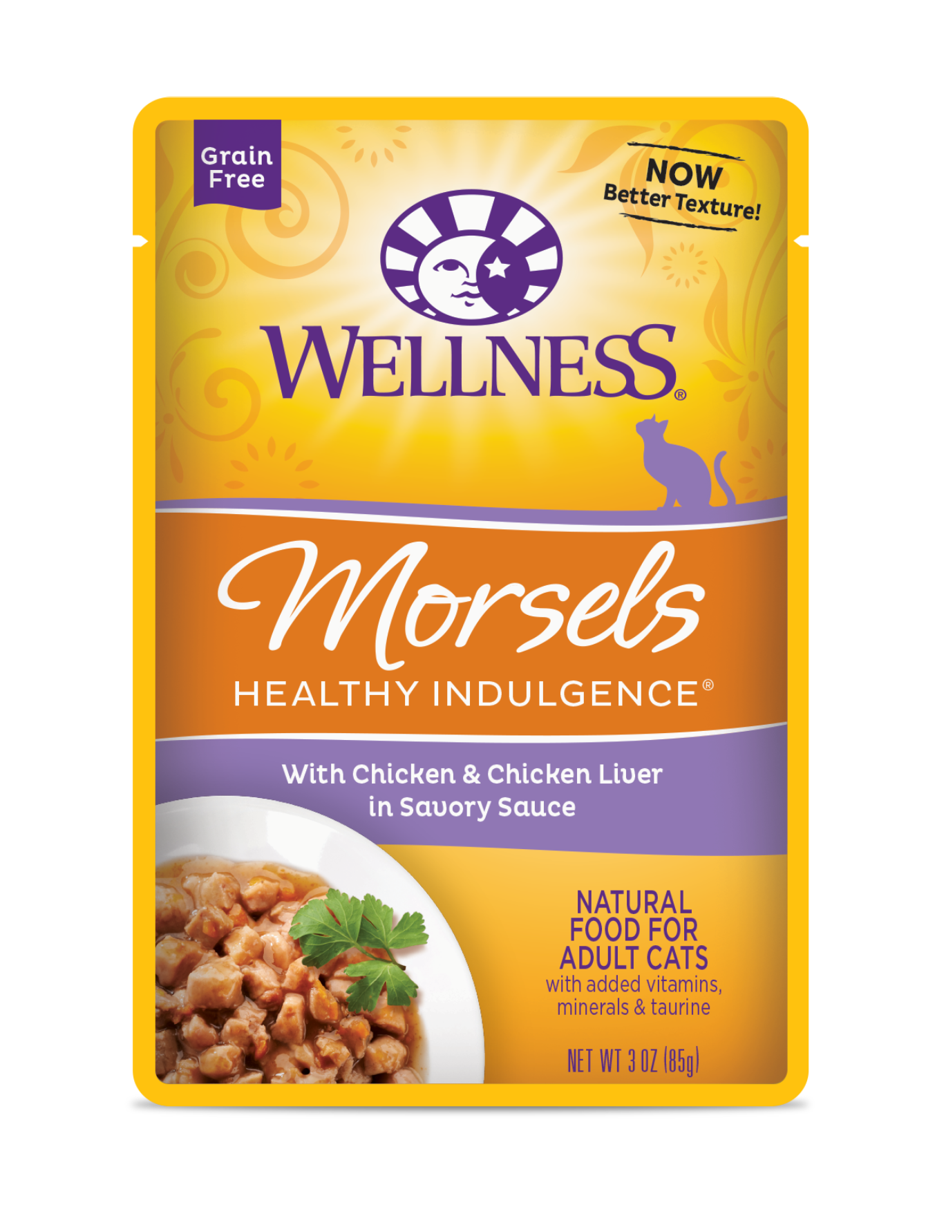 Wellness Cat 85g Healthy Indulgence Morsels Chicken & Chicken Liver Wet Cat Food