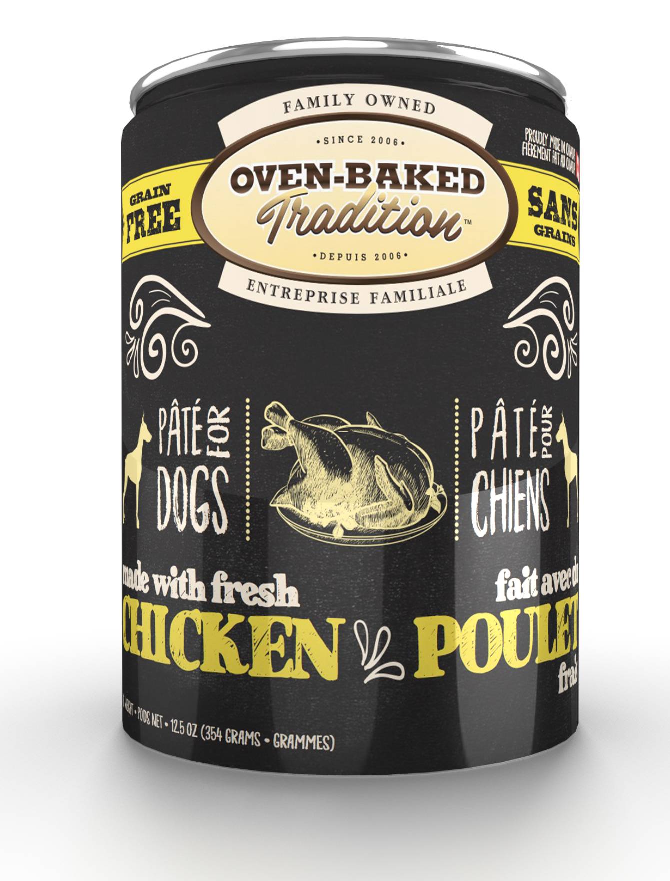 Oven Baked Tradition Chicken Pate Dog Wet Food 354g