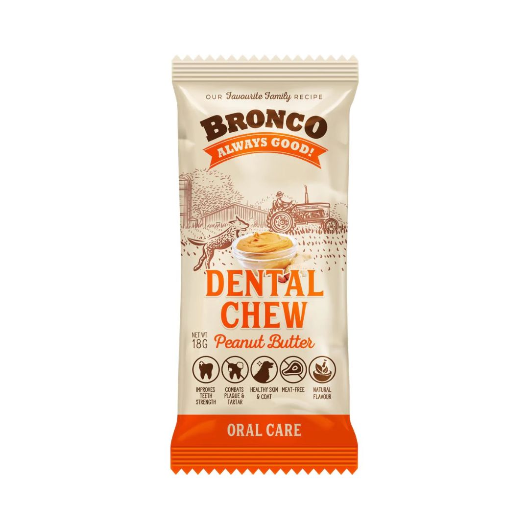 Bronco 18g Dental Chew Peanut Butter