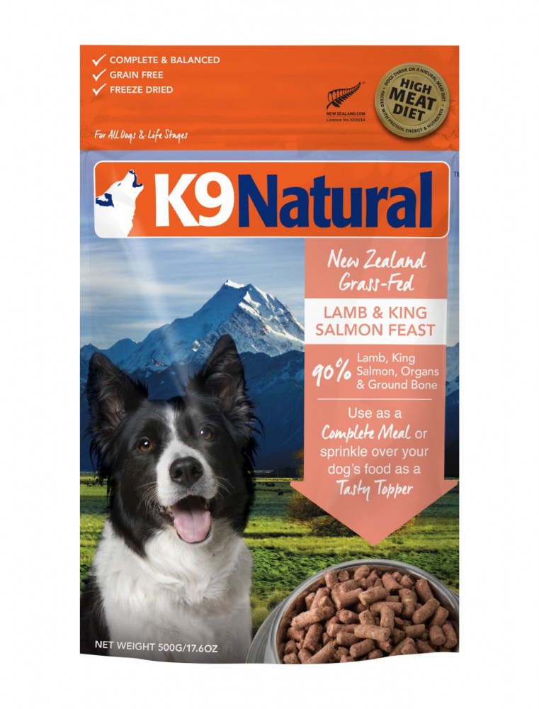 K9 Natural Dog Freeze Dried 1.8kg Lamb & King Salmon Feast Dry Dog Food