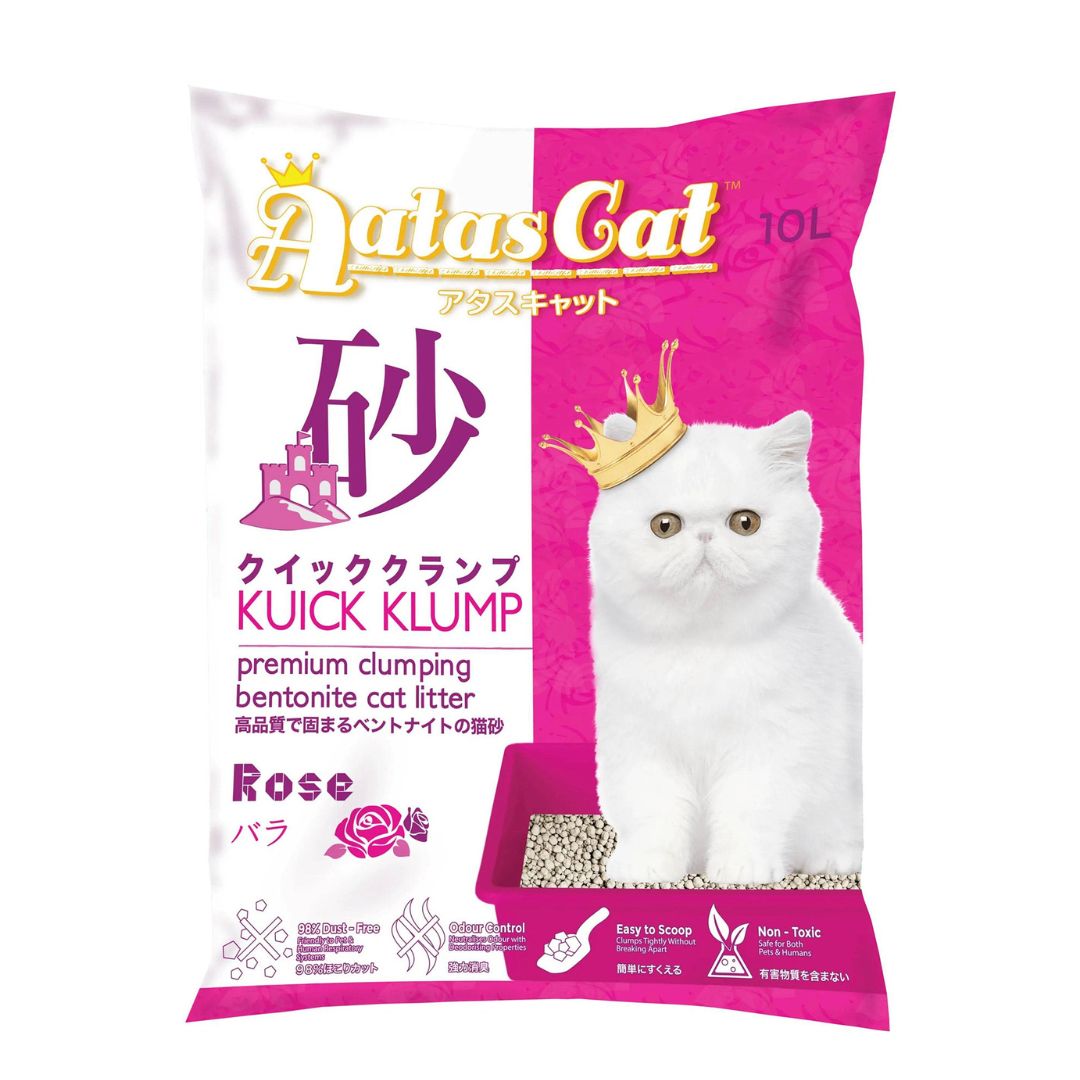 Aatas Cat Kuick Klump Bentonite Cat Litter Rose 10l