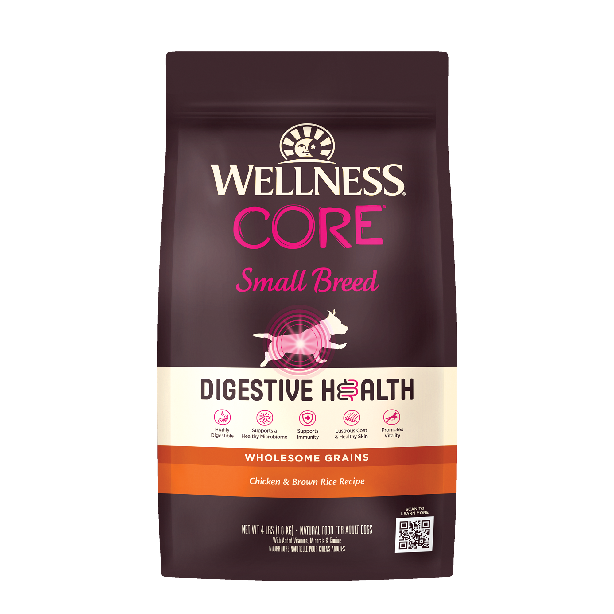 Wellness Core Dog 1.8kg (4lb) Digestive Health Small Breed Chicken Dry Dog Food