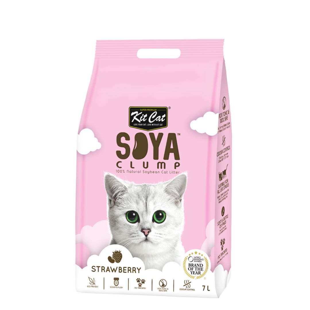 Kit Cat 7l Soya Clump Strawberry Cat Litter