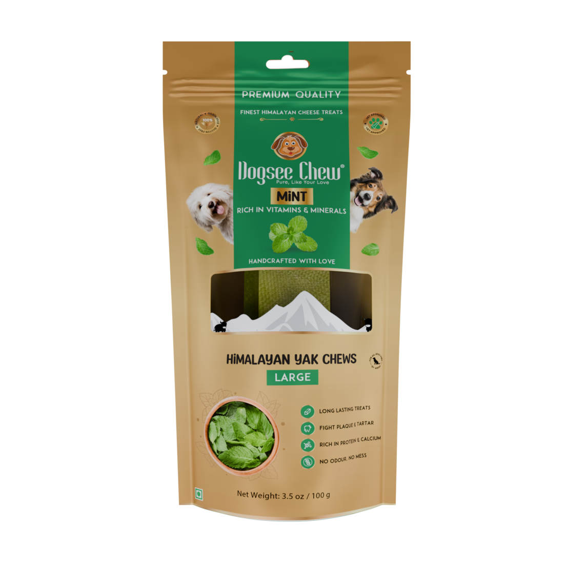 Dogsee Chew Dog 100g Mint Large Bars Dog Treat