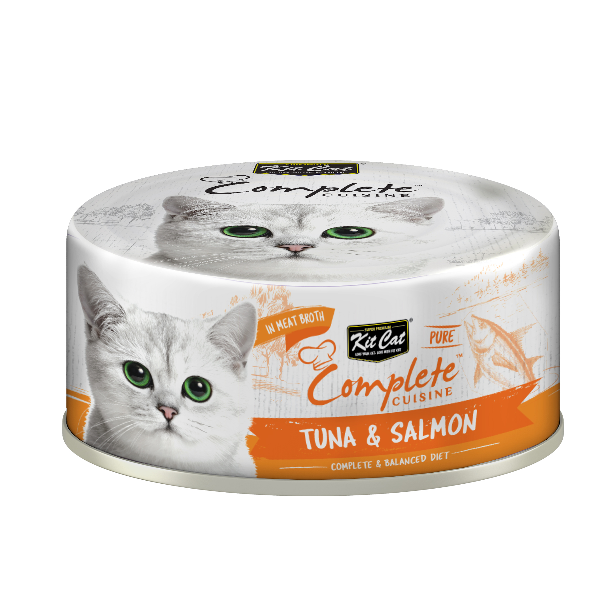 Kit Cat Cat 70g Complete Cuisine Pure Tuna & Salmon Wet Cat Food