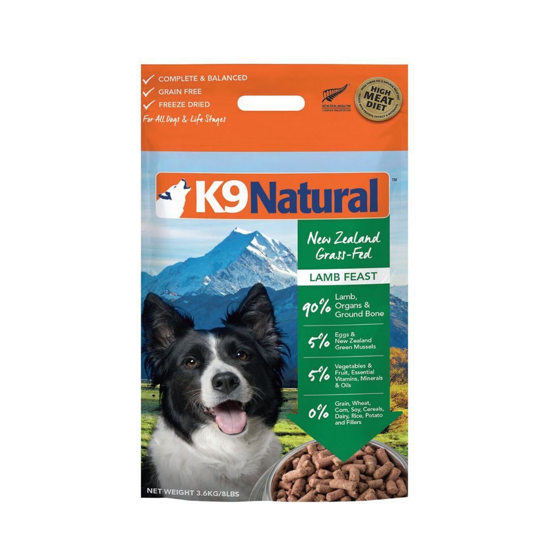 K9 Natural Dog Freeze Dried 3.6kg Lamb Feast Dry Dog Food