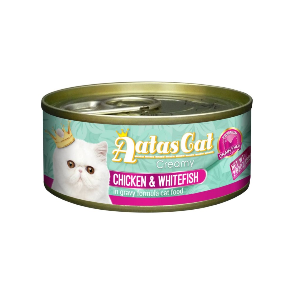 Aatas Cat 80g Creamy Chicken & Whitefish In Gravy Cat Wet Canned Food