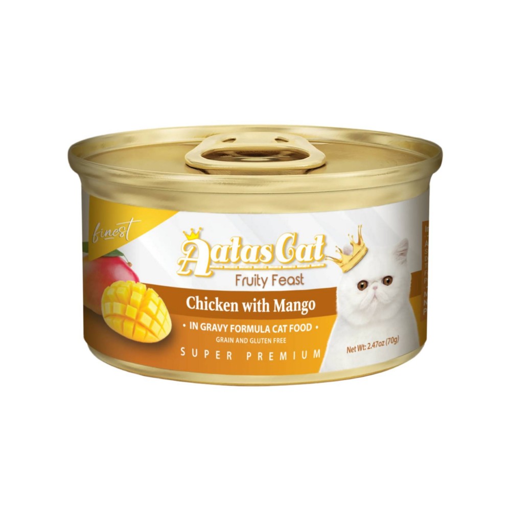 Aatas Cat 70g Finest Fruity Feast Chicken With Mango In Gravy Wet Canned Food