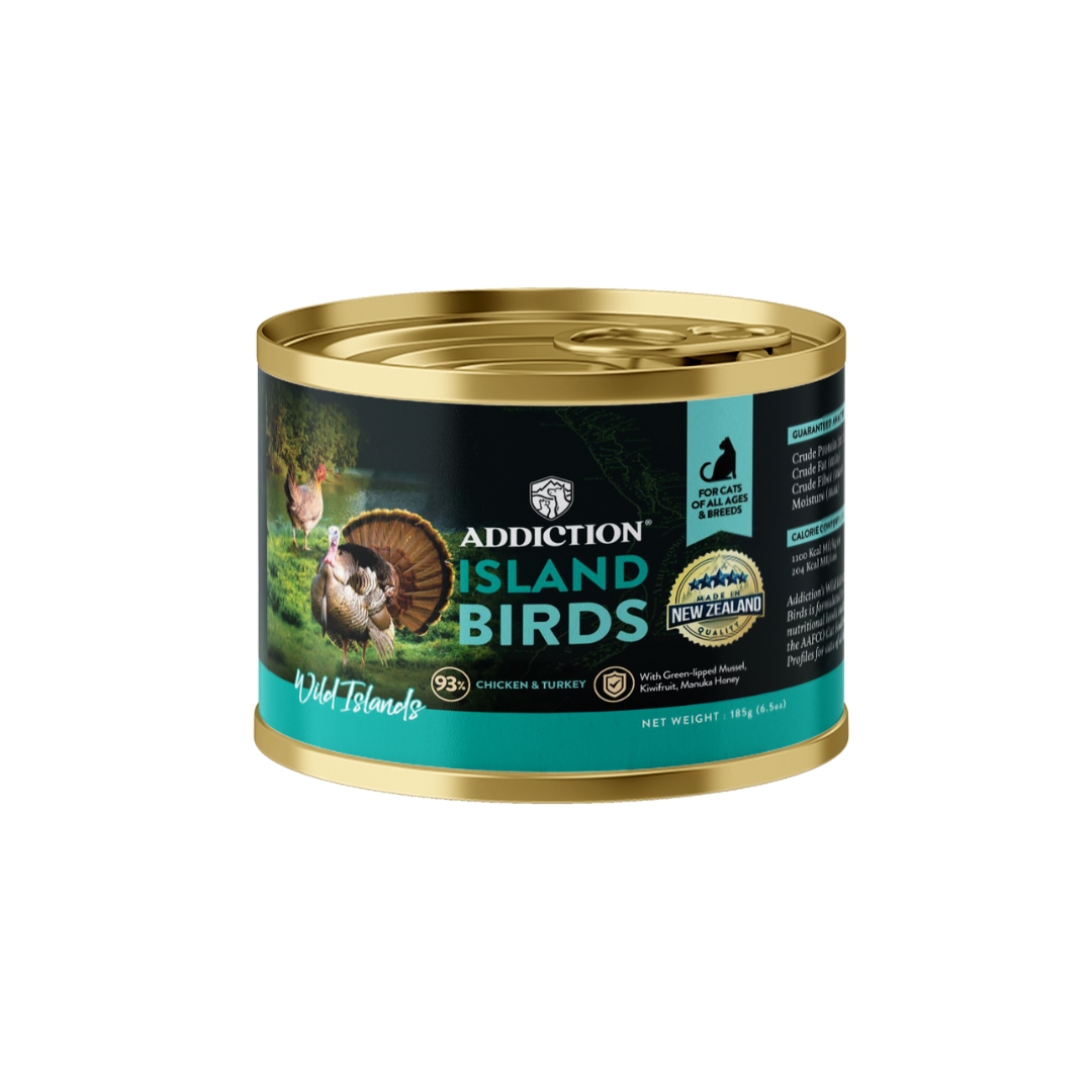Addiction Cat Wild Islands 185g Island Birds Grain Free Wet Canned Cat Food