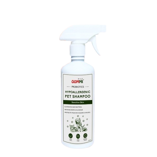 Oommi 500ml Probiotics Hypoallergenic Pet Shampoo For Sensitive Skin