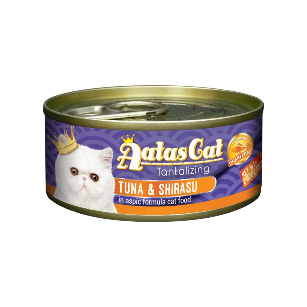 Aatas Cat 80g Tantalizing Tuna & Shirasu In Aspic Cat Wet Canned Food