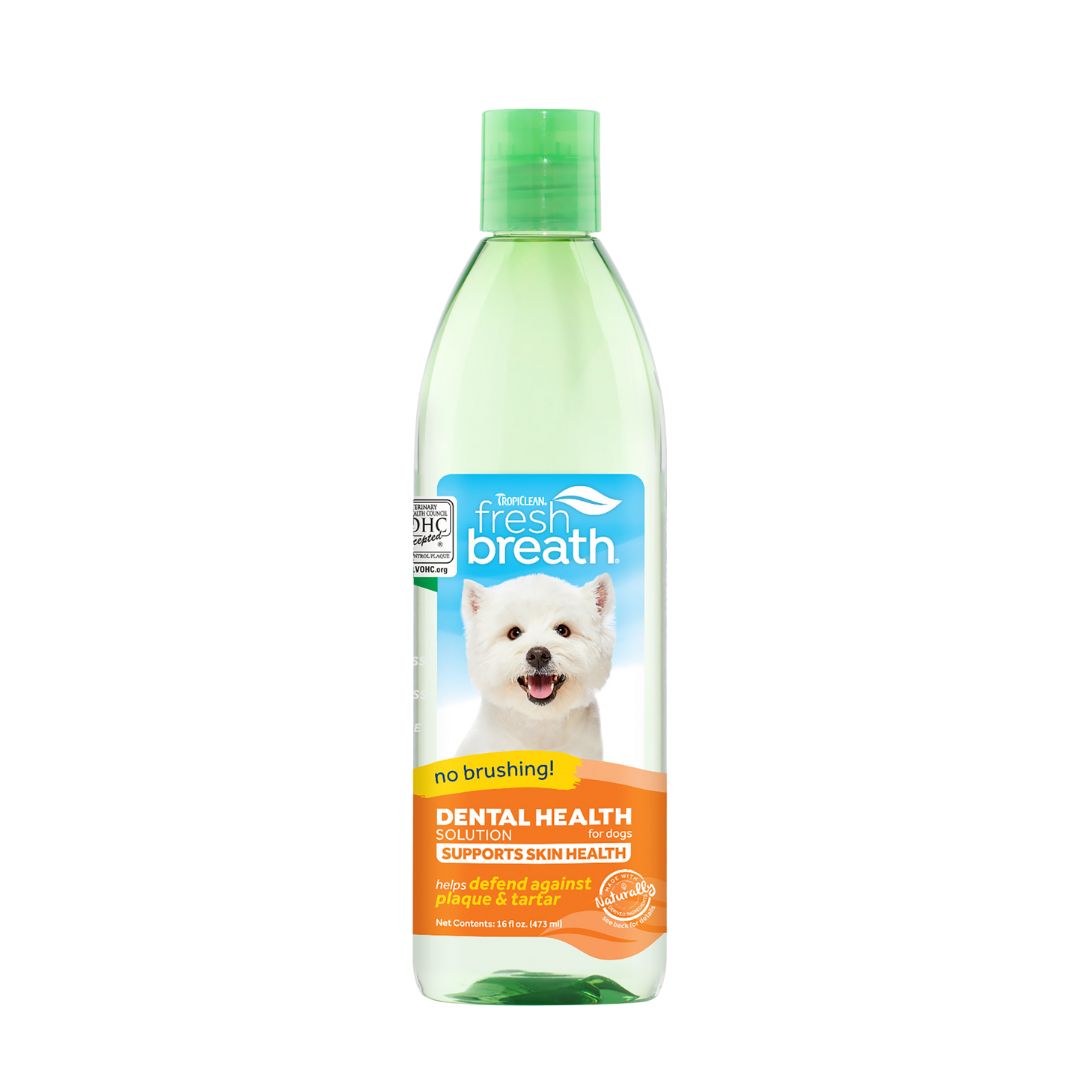 Tropiclean Fresh Breath Dog Dental Health Solution 473ml Supports Skin Health