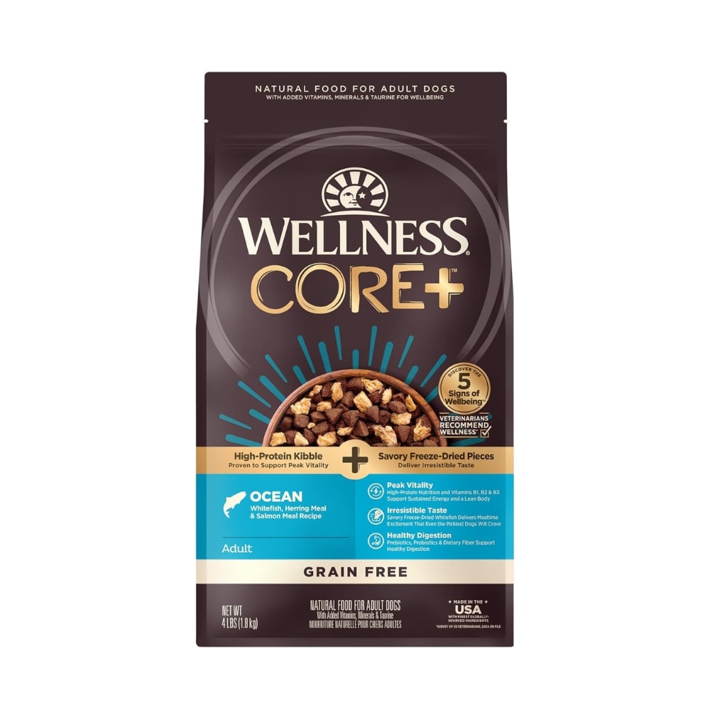 Wellness Core+ (formerly Rawrev) Dog 1.8kg (4lb) Ocean With Freeze Dried Salmon Grain Free Dry Dog Food