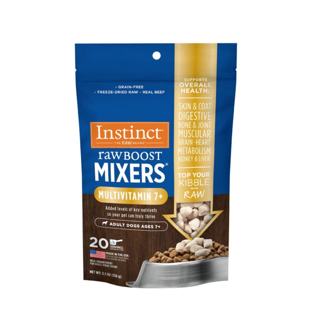 Instinct Dog 5.5oz Raw Boost Mixers Freeze Dried Adult 7+ Multivitamin Dog Food Topper