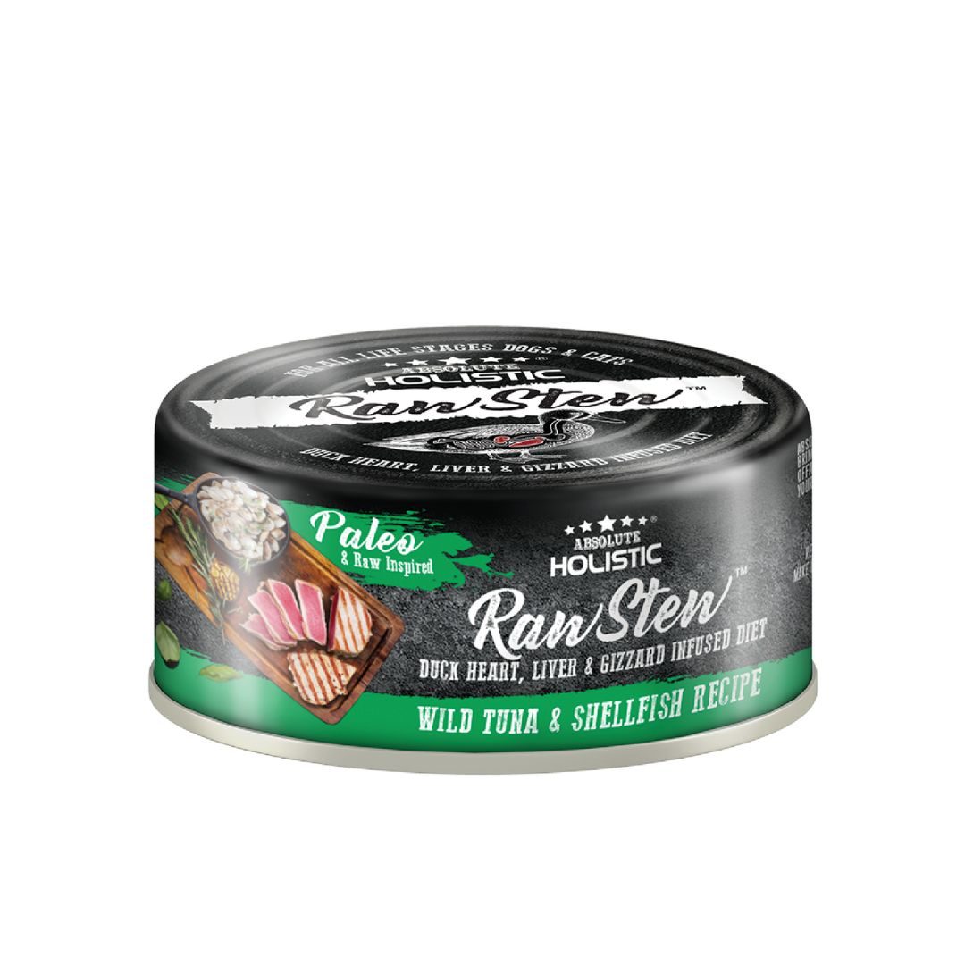 Absolute Holistic Rawstew 80g Wild Tuna & Shellfish Wet Food For Cats And Dogs
