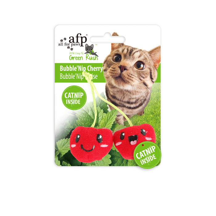 Afp Green Rush Bubble'nip Cherry Cat Toy