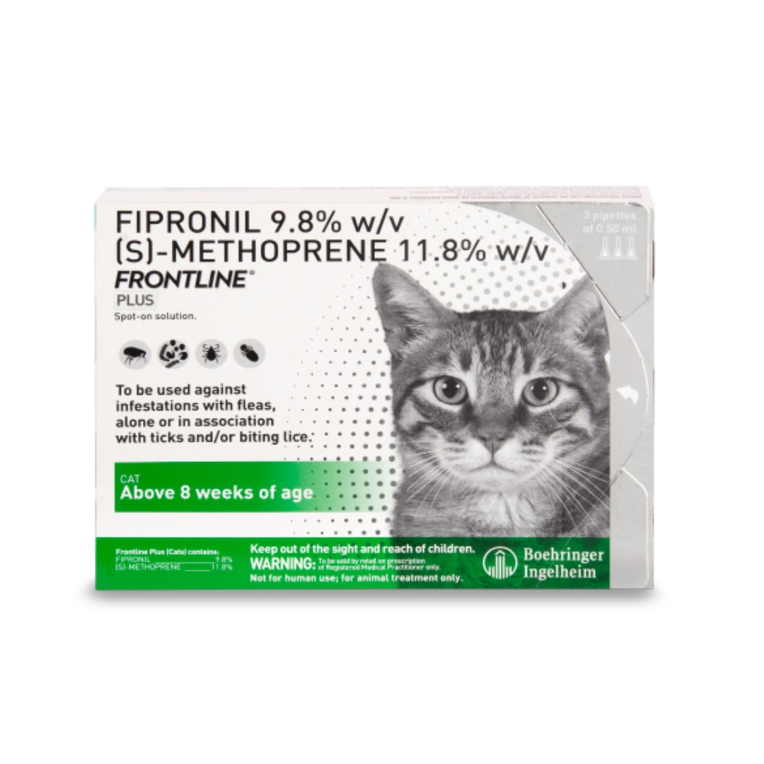 Frontline Plus Cat Spot On 0.50mlx3 Pipette