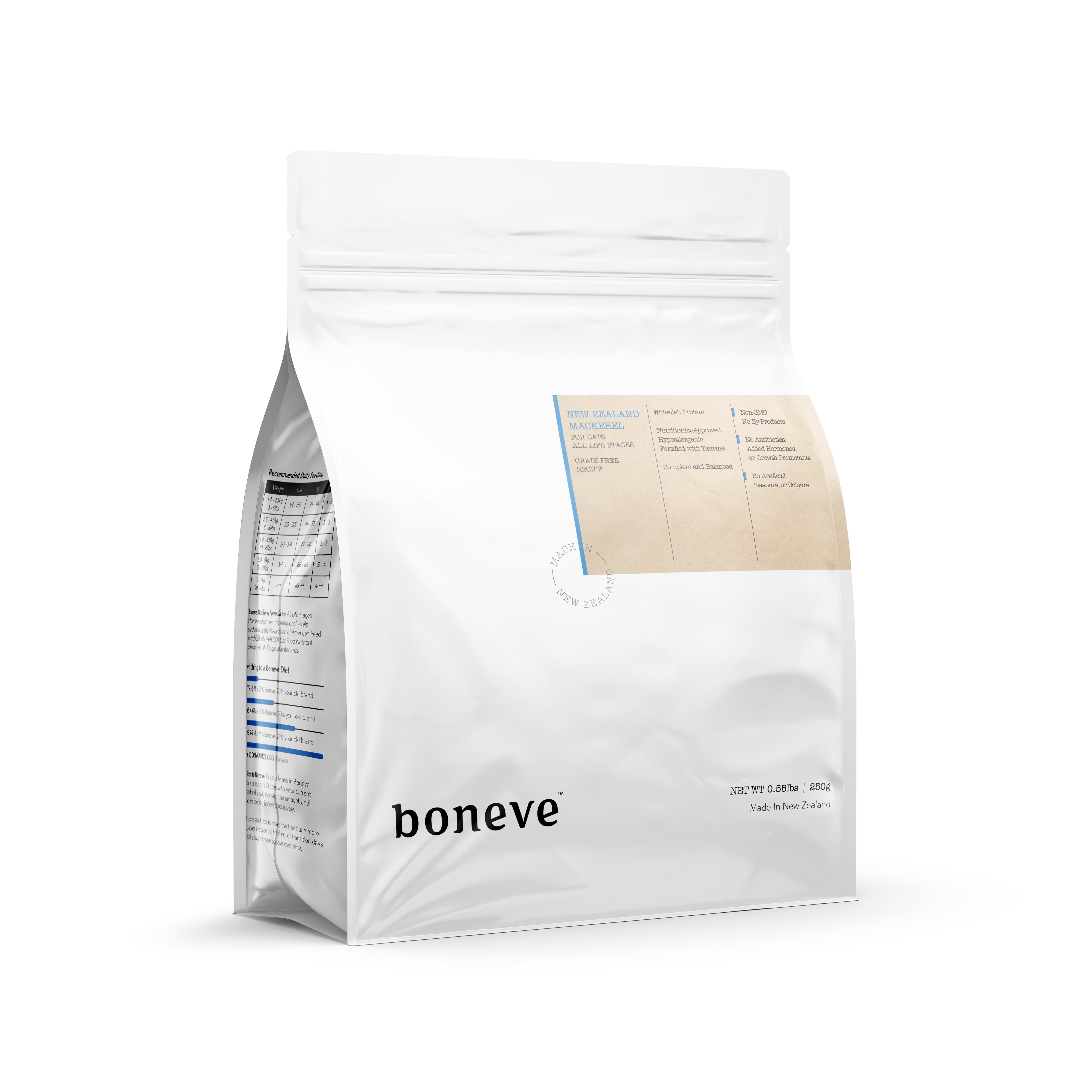 Boneve Earthmade Cat 0.55lbs (250g) New Zealand Mackerel Grain Free Dry Cat Food