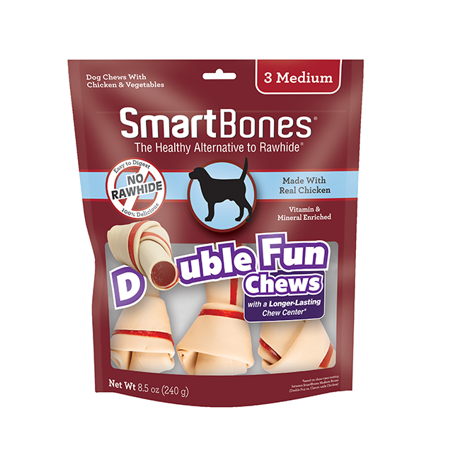 Smartbones Dog 3pcs Doubletime Bones Medium Chicken Dog Treat