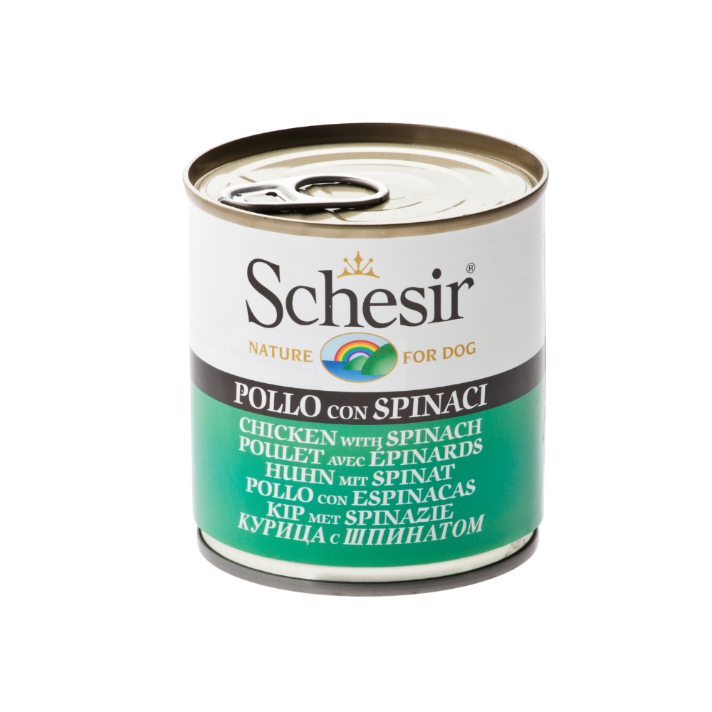 Schesir Dog 285g Chicken With Spinach Wet Dog Food