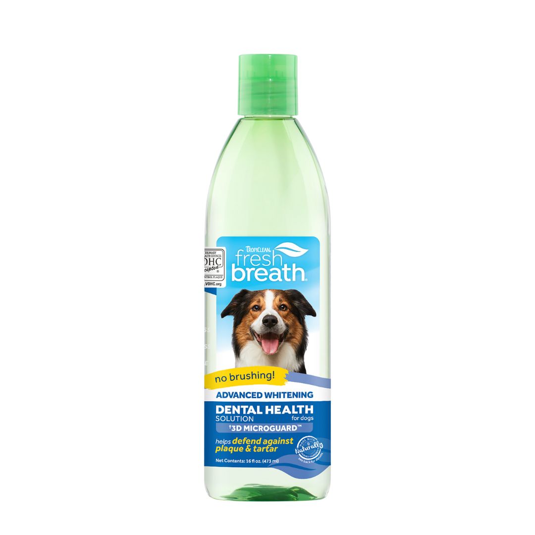 Tropiclean Fresh Breath Dog Advanced Whitening Dental Health Solution 473ml