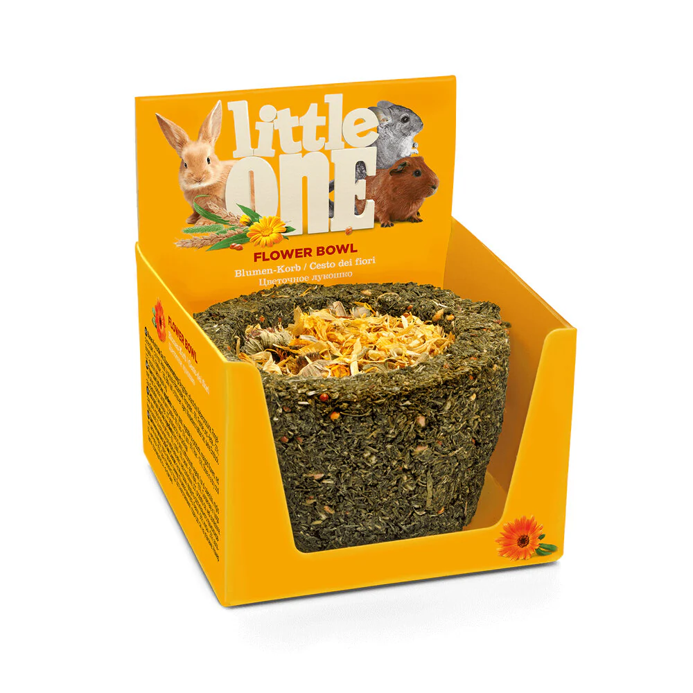 Little One Flower Bowl Treat-toy For Small Mammals, 140 G