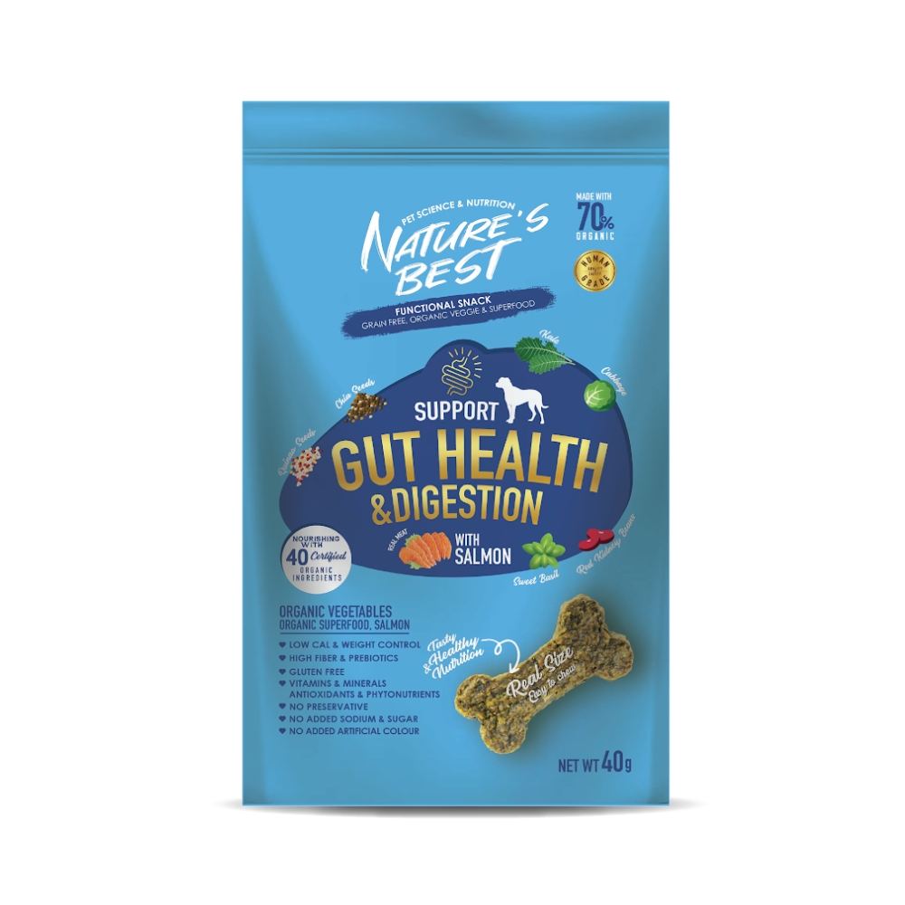 Nature's Best Dog 40g Gut Health & Digestion Salmon Functional Snack For Dogs
