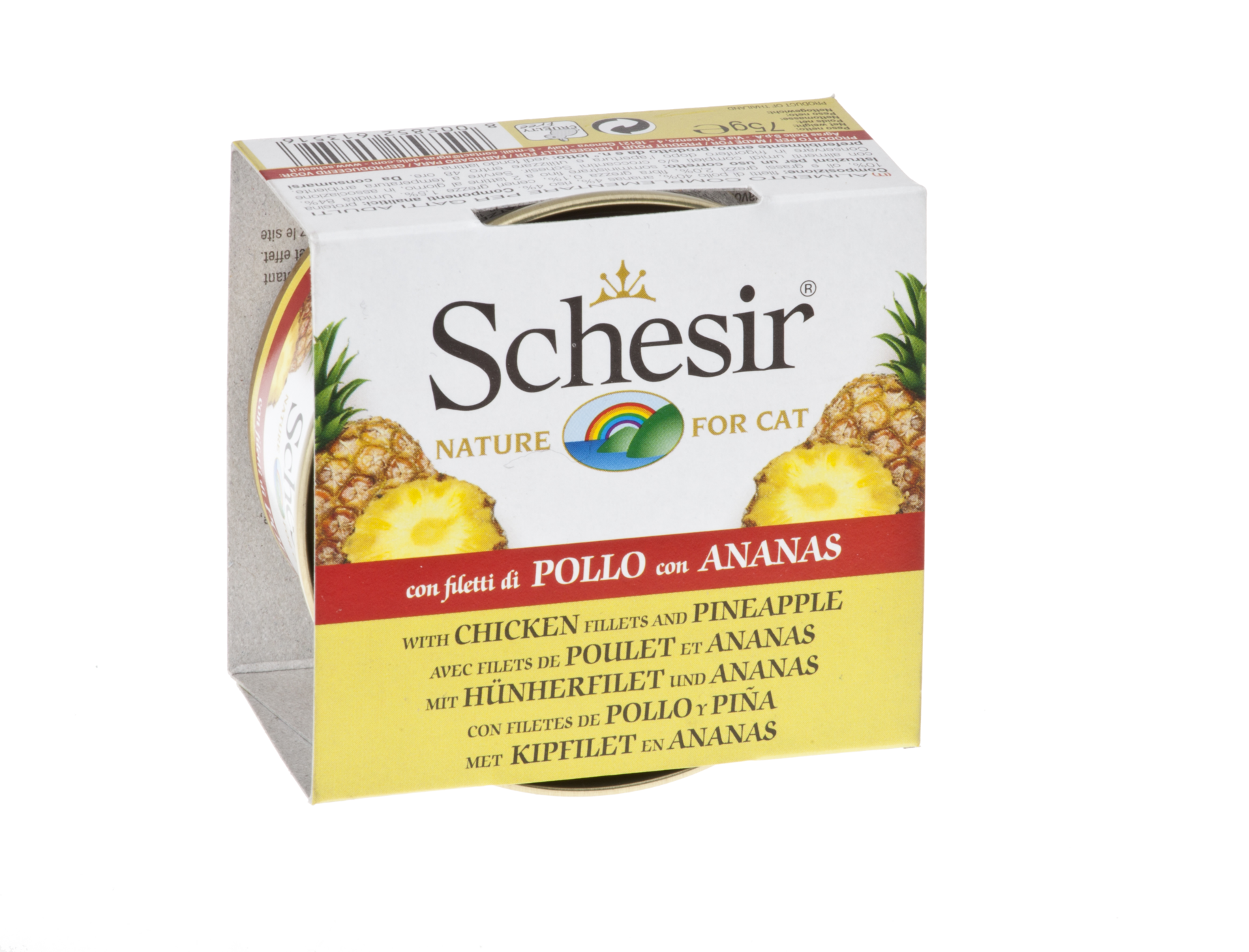 Schesir Cat 75g Chicken Fillets With Pineapple Wet Cat Food